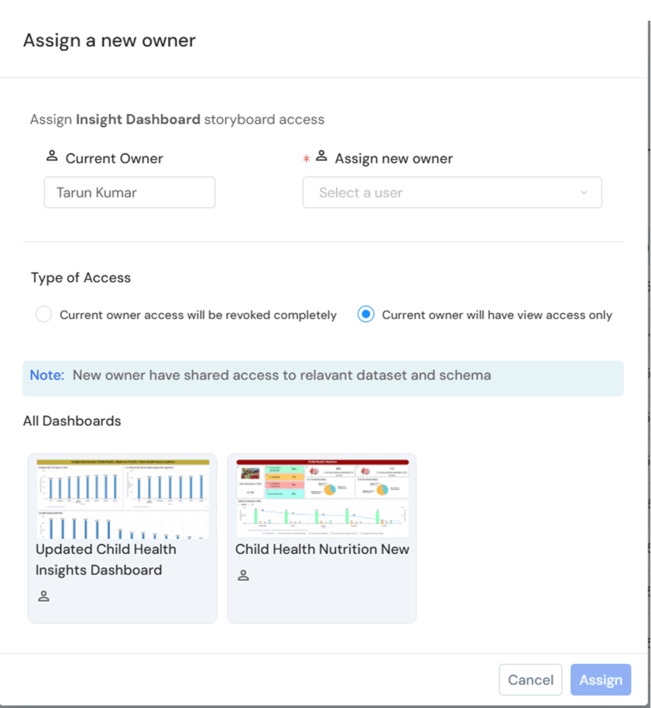 Dashboard Management - Lumenore Knowledge Base